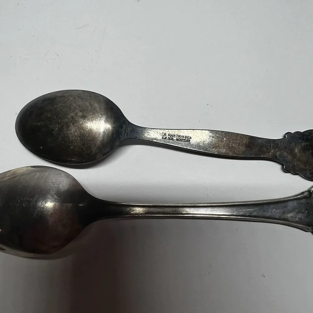 Vtg Stainless Silverplate Spoon Lot 10pc Oneida Wm Rogers Victor Royal Saxony